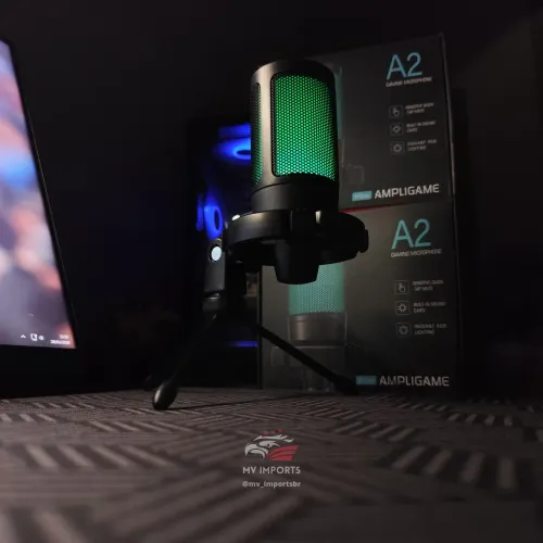 Microfone Gamer FIFINE A2 USB RGB Ampligame