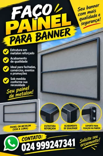Faço painel em Metalon para banner