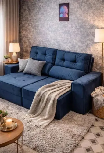 SOFA RETRATIL RECLINÁVEL 2MT FRETE GRÁTIS