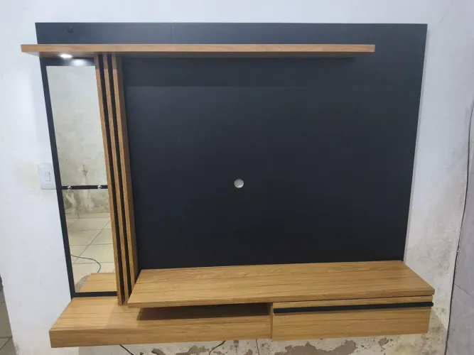 Painel para tv até 55 pol com espelho