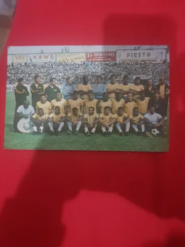 Cartão postal da seleçao brasileira decada 1970 original 