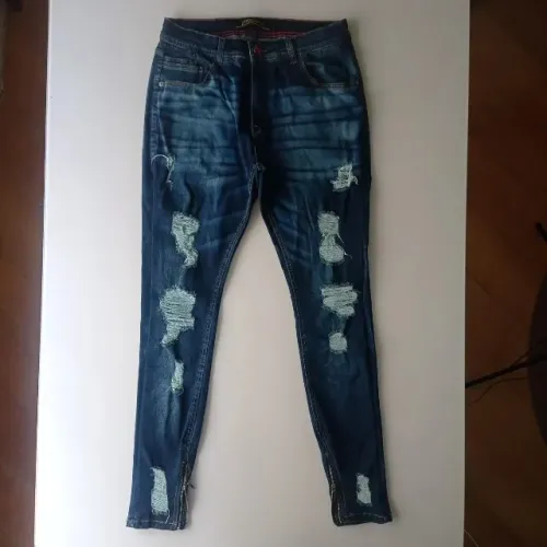 Calça jeans masculina city denim 86 destroyed 44