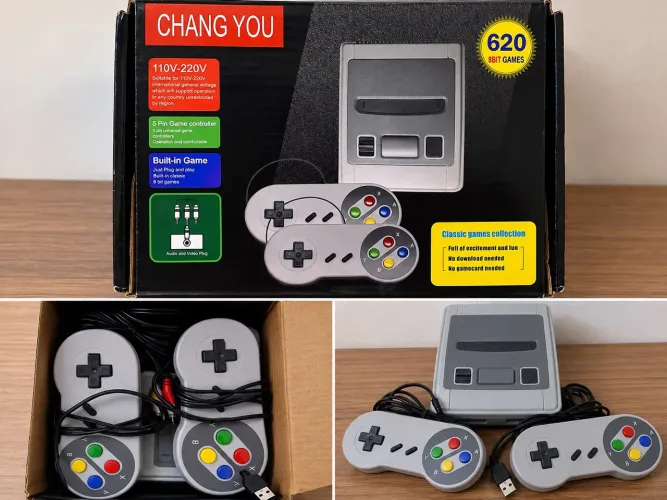 ? Videogame Retrô 620 Jogos + 2 Controles - Completo