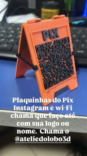 Placa Pix em 3D personalizada e chaveiros 