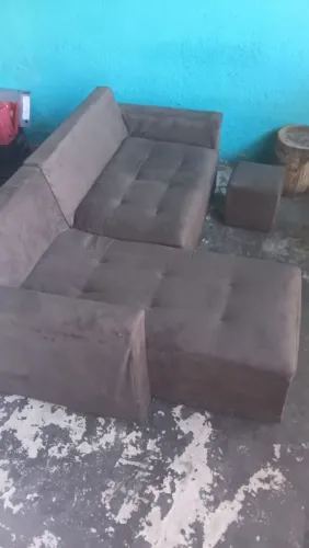 Sofá duplo novo com puf