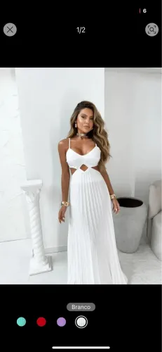 Vendo vestido plissado novo