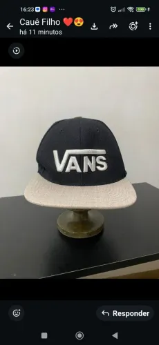 Bonê Vans Black Gray Snap Black Cap