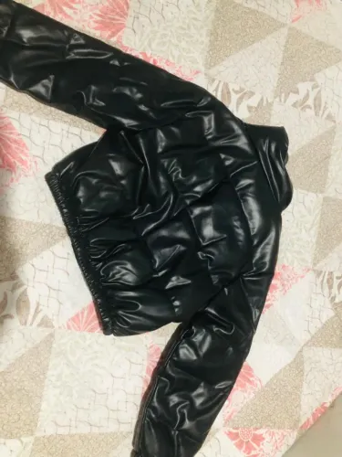 Jaqueta puff perfeita preta de material perfeito da shein maravilhosa