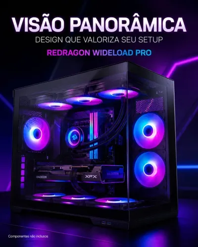 Gabinete Gamer Redragon Wideload Pro