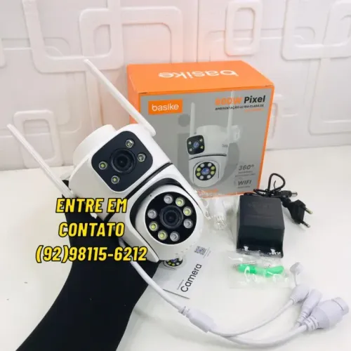 Câmera Dupla Com Sensor De Movimento - Entrega Grátis