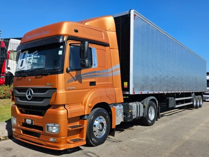 Mb Axor 2041 4x2 Ano 18 Teto Alto Automático Mola + Baú 3 Eixos Nostra Ano 27 30plt c/pneu