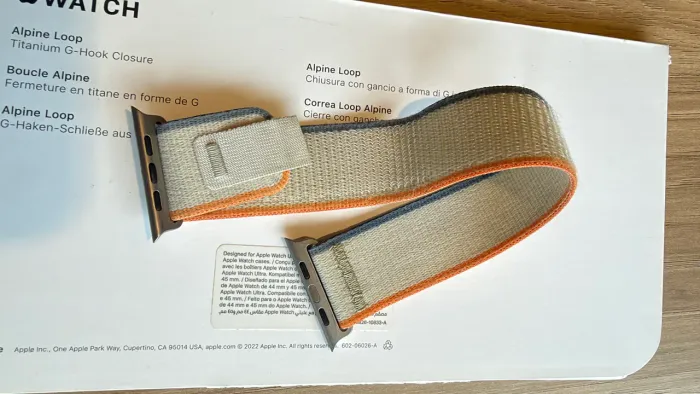 Pulseira Apple Watch Ultra trail loop orange blue 