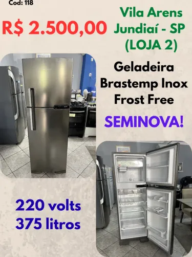 Geladeira Brastemp Inox Frost Free