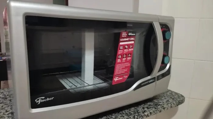 Forno elétrico bancada gourmet grill 44l prata 220v fischer