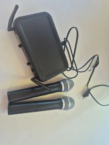 Microfone sem fio duplo