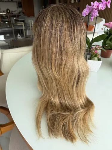 Lace cabelo natural ( HUMANO ) com mechas 60 cm