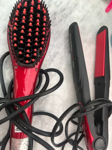 kit escova alisadora e chapinha