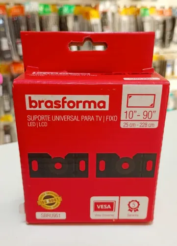Suporte Fixo Universal para TV 10" a 90" Brasforma - Novo - Ditudo Tech e Variedades
