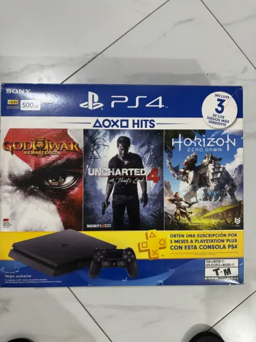 PS4 Slim usado 500GB + 1 Controle Original + 4 Jogos + Caixa