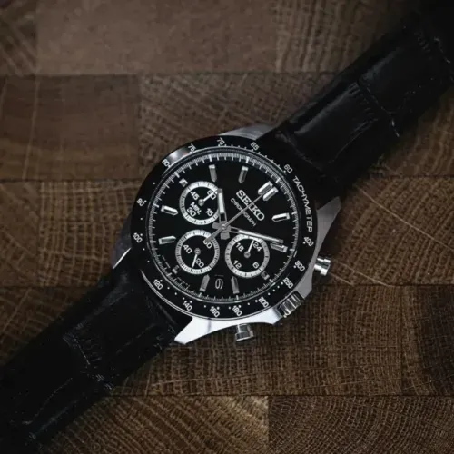Relógio Seiko Chronograph Preto Masculino 40mm