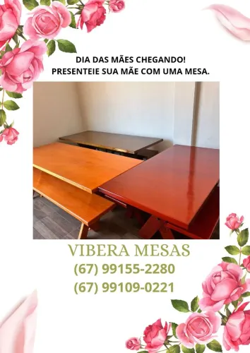 MESA COM BANCOS 