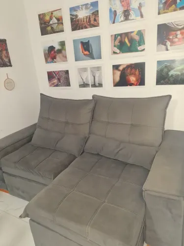Sofá Retrátil Reclinável 3 lugaes
