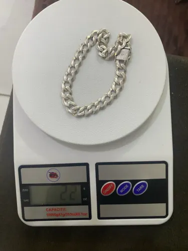 Pulseira de prata 10mm, 22gramas