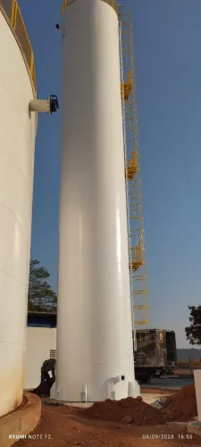 Caixa D'água tipo taça e tubular estrutura metálica