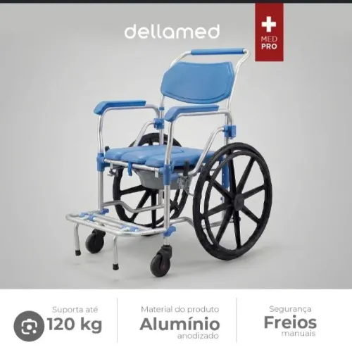 Vendo cadeira higiênica D65 Dellamed até 120 kilos obs: comprei mais é grande para mim!