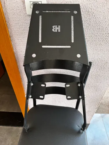 Suporte Bagageiro Chapa P/ Baú Hunter 350 Preto Hb