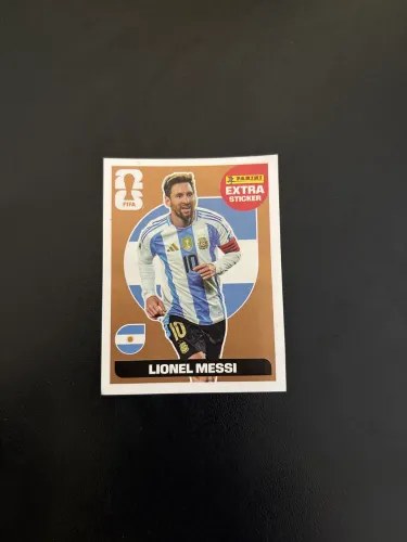 Extra sticker gold do Lionel messi