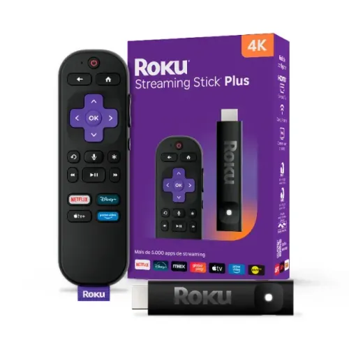 (NOVO) Roku Streaming Stick Plus 4K - NF + Garantia