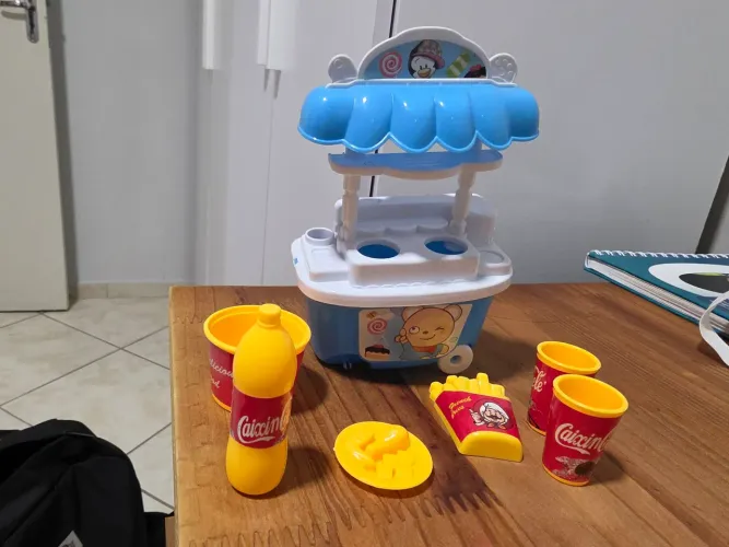 Brinquedo carrinho de comida barbie