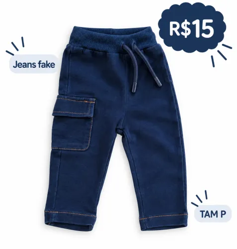Calça jeans fake bebê 