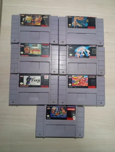 Lote 7 jogos ORIGINAIS para Super Nintendo