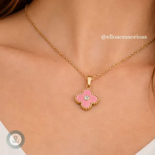 Conjunto trevo Rosa