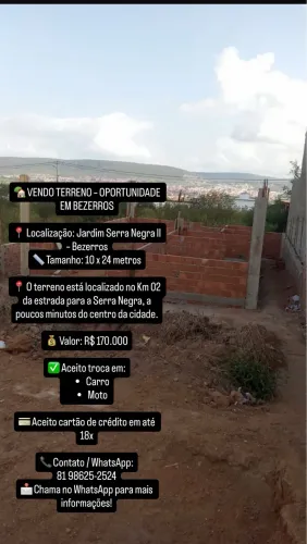 Vendo terreno já estruturado