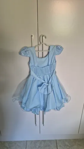 Vestido de Festa Infantil 4 anos Rosa Azul