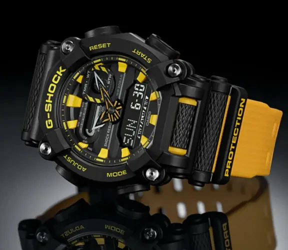 Relógio Casio G-shock Heavy Duty Anadigi Ga 900 Amarelo