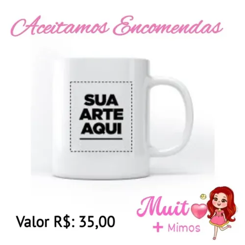promoção de canecas personalizadas por encomenda por 34,90 a vista