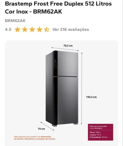 Geladeira nova na caixa 