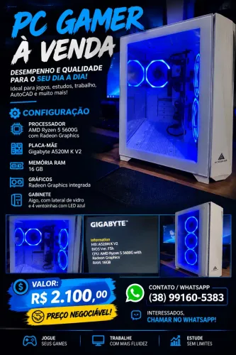 Vendo computador Gamer/Trabalho(troco em not gamer)