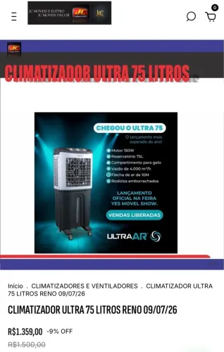 CLIMATIZADOR ULTRA 75 LITROS
