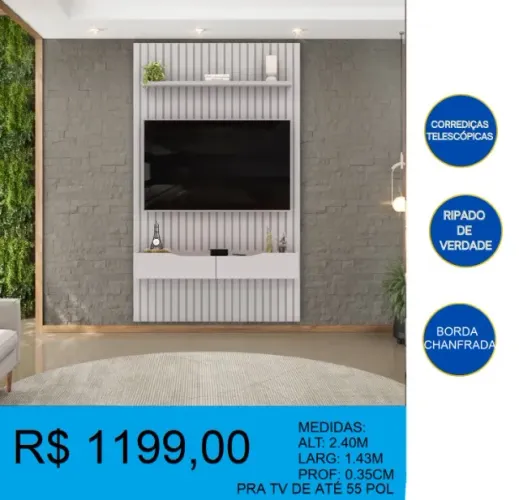 Painel ripado autêntico - entrega gratuita!