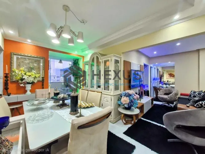 Apartamento reformado com varanda a 1 quadra da praia nas Pitangueiras, Guarujá