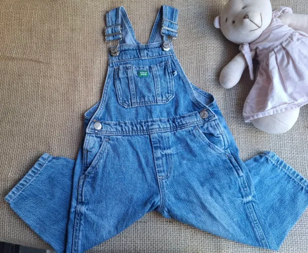 Jardineira Jeans Infantil - Zara - 1 ano