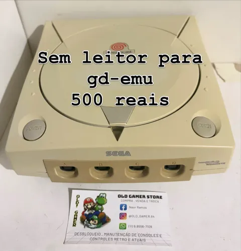 Sega Dreamcast sem leitor para gd emu placa va1
