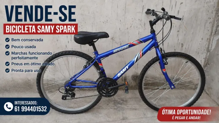 Vendo/Troco bicicleta Samy Spark aro 24