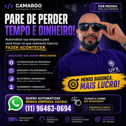 Crio aplicativos e sistemas para a sua empresa.