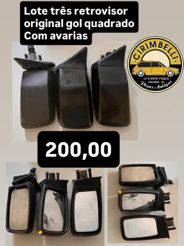 Retrovisor gol original para restauração 
